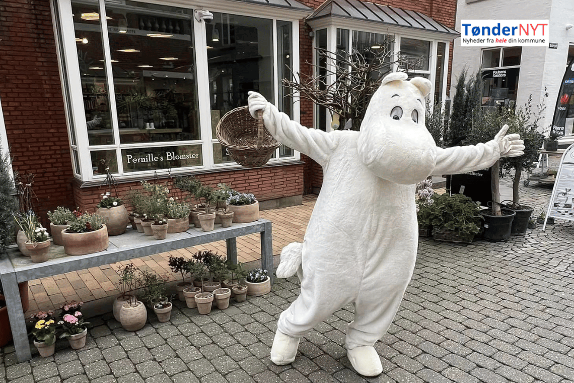 Mummie Trolden besøgte Tønder gågade